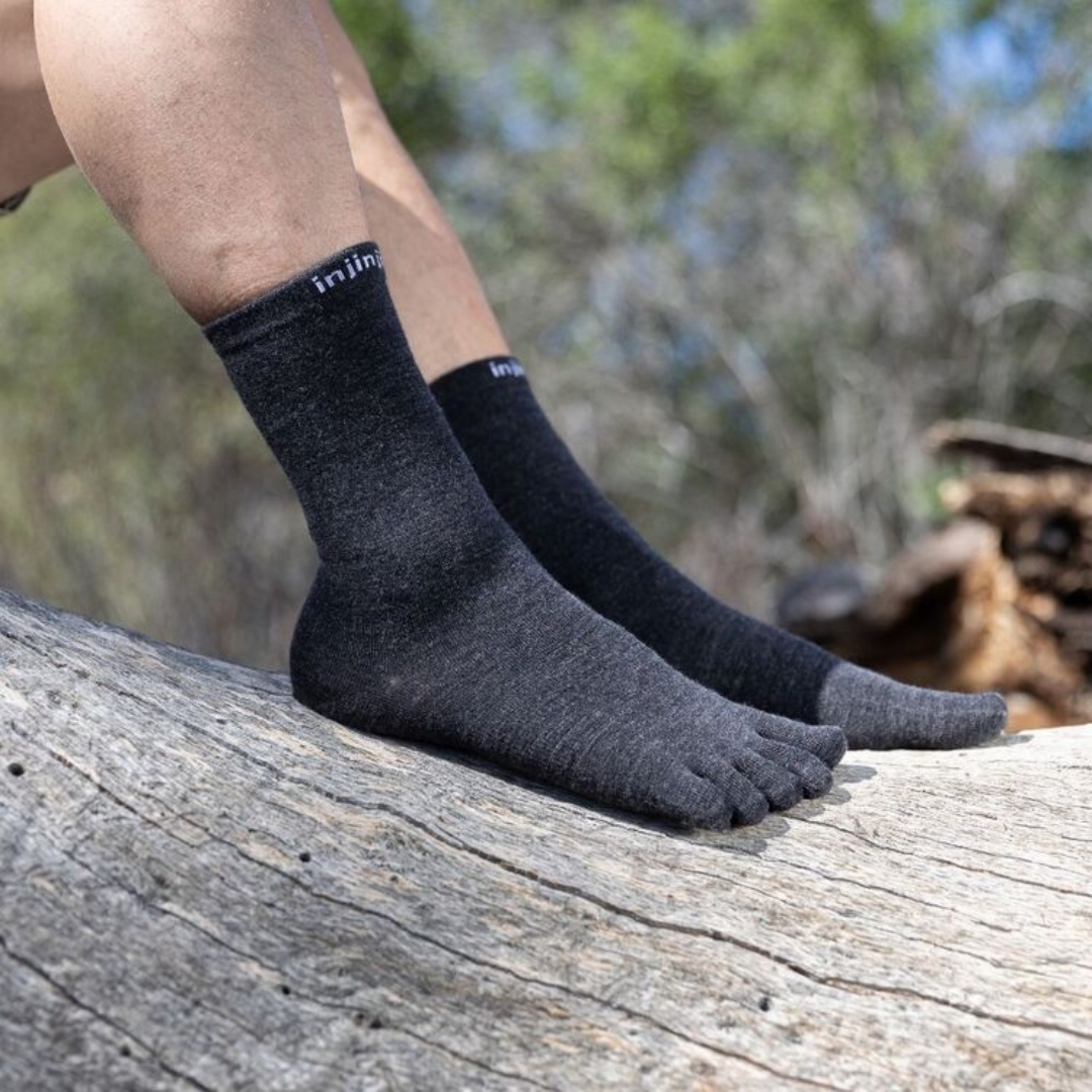 Injinji Ultra-Thin Crew Wool Toe Socks